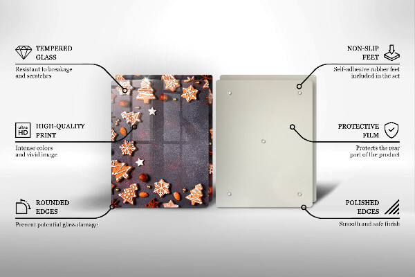 Tábua de cortar alimentos Biscoitos de gengibre de Natal