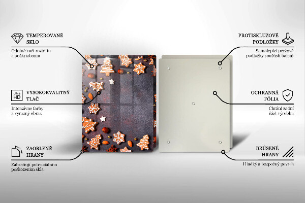 Tábua de cortar alimentos Biscoitos de gengibre de Natal