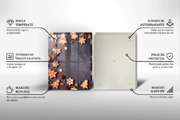 Tábua de cortar alimentos Biscoitos de gengibre de Natal