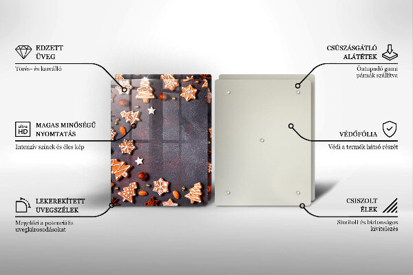 Tábua de cortar alimentos Biscoitos de gengibre de Natal