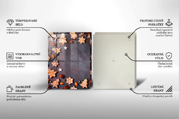 Tábua de cortar alimentos Biscoitos de gengibre de Natal