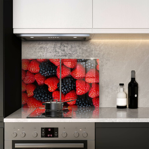 Tábua de corte de vidro Framboesas e amoras