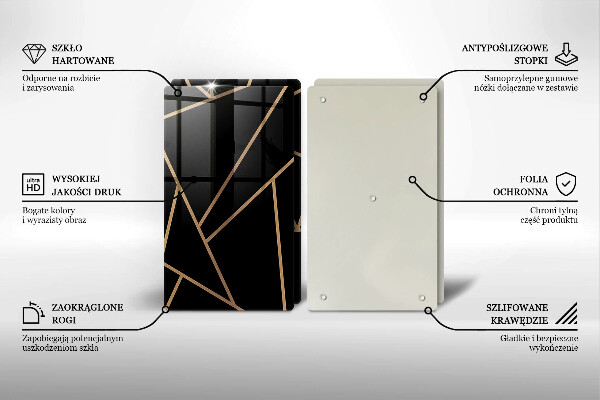 Tábua de cortar Abstração negra