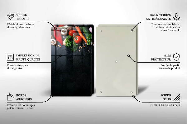 Tábua corte Vegetais coloridos