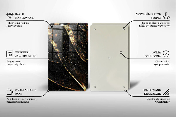 Tábua de cortar alimentos Folha de ouro