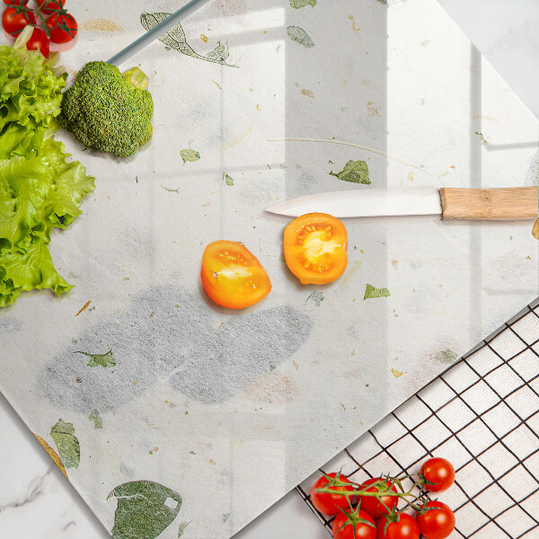 Tábua de corte de vidro Folhas caindo