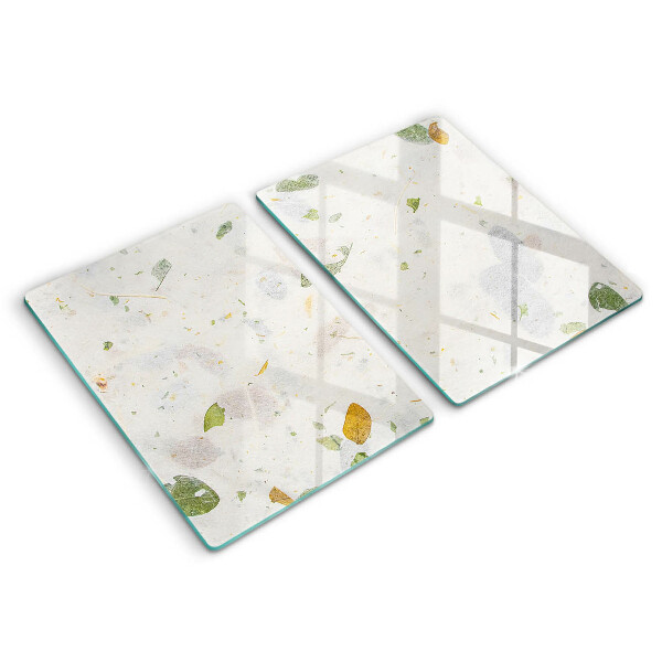 Tábua de corte de vidro Folhas caindo