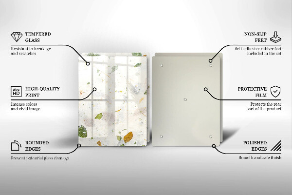 Tábua de corte de vidro Folhas caindo