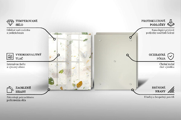 Tábua de corte de vidro Folhas caindo