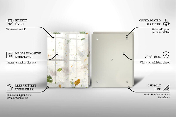 Tábua de corte de vidro Folhas caindo