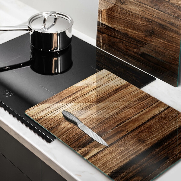 Tábua de cortar de vidro Textura de madeira