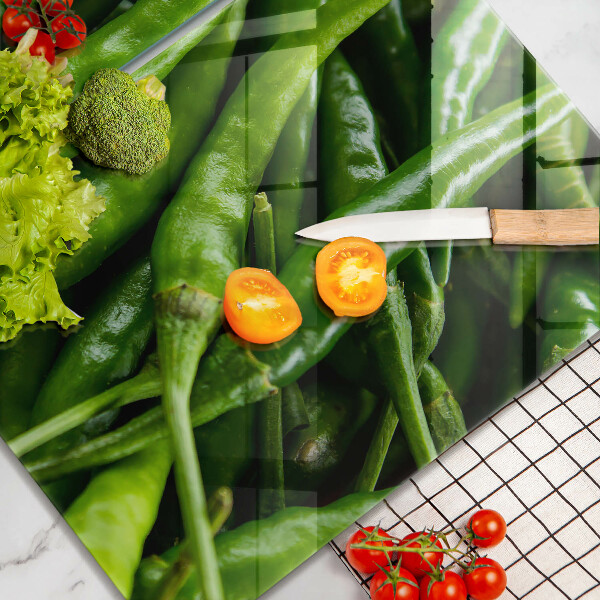 Tábua de cortar alimentos vagens de ervilha