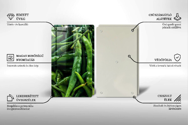 Tábua de cortar alimentos vagens de ervilha