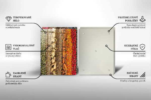 Tábua corte Especiarias coloridas