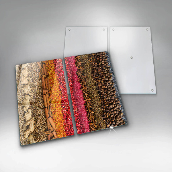 Tábua corte Especiarias coloridas