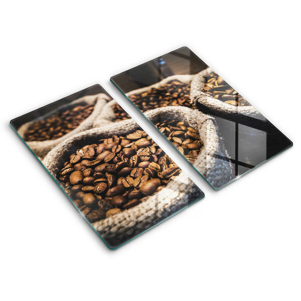 Tábua de corte de vidro Sacos de grãos de café
