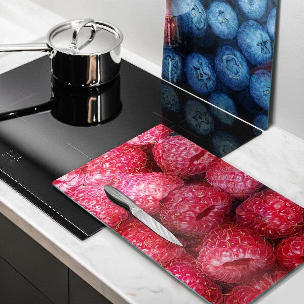 Tábua corte Framboesas e mirtilos