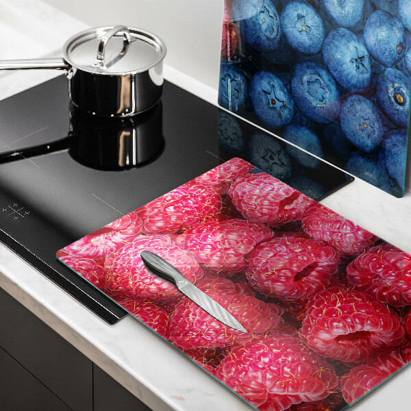 Tábua corte Framboesas e mirtilos