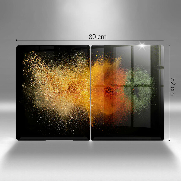 Tábua de cortar de vidro Especiarias coloridas