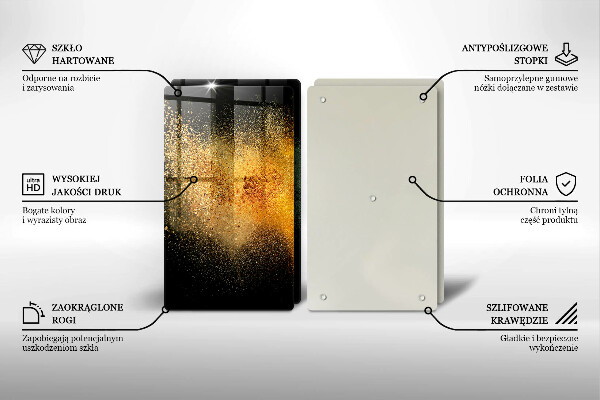 Tábua de cortar de vidro Especiarias coloridas