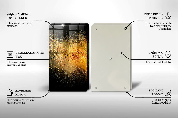 Tábua de cortar de vidro Especiarias coloridas