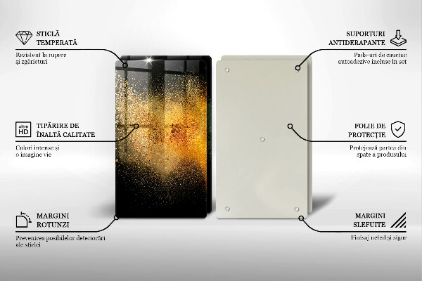 Tábua de cortar de vidro Especiarias coloridas