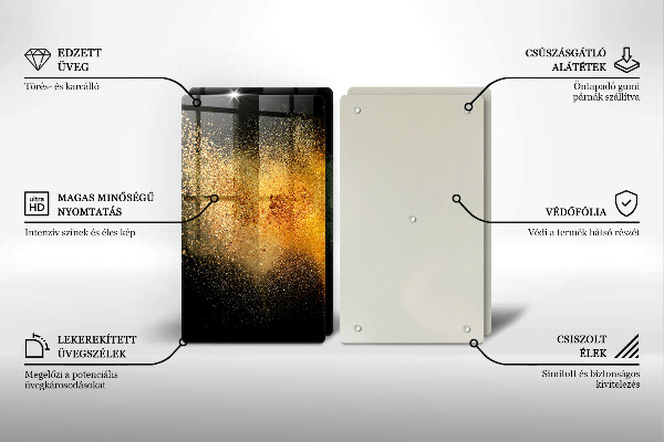 Tábua de cortar de vidro Especiarias coloridas