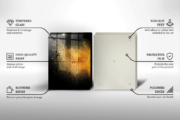 Tábua de cortar de vidro Especiarias coloridas