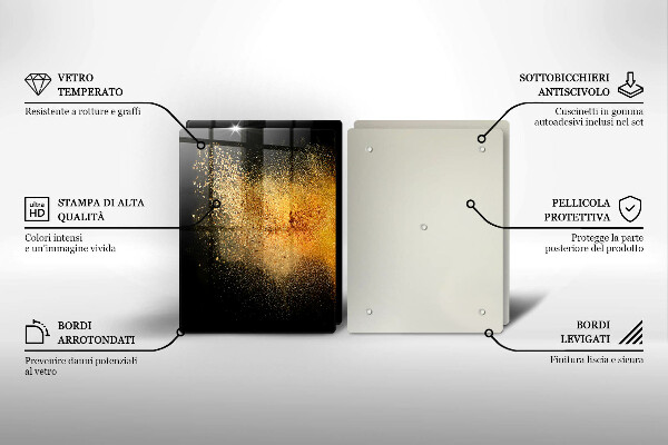Tábua de cortar de vidro Especiarias coloridas