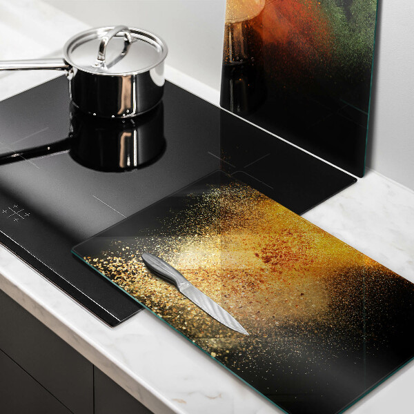 Tábua de cortar de vidro Especiarias coloridas