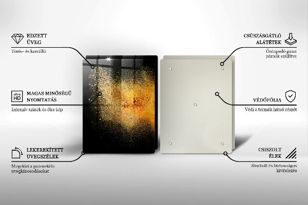 Tábua de cortar de vidro Especiarias coloridas