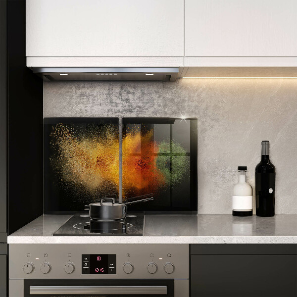 Tábua de cortar de vidro Especiarias coloridas