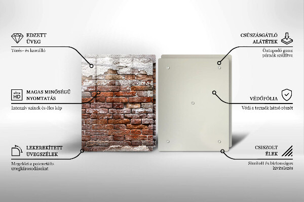Tábua para cozinha Parede velha de tijolos e concreto