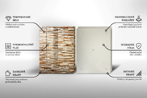 Tábua de vidro Textura de pedras decorativas