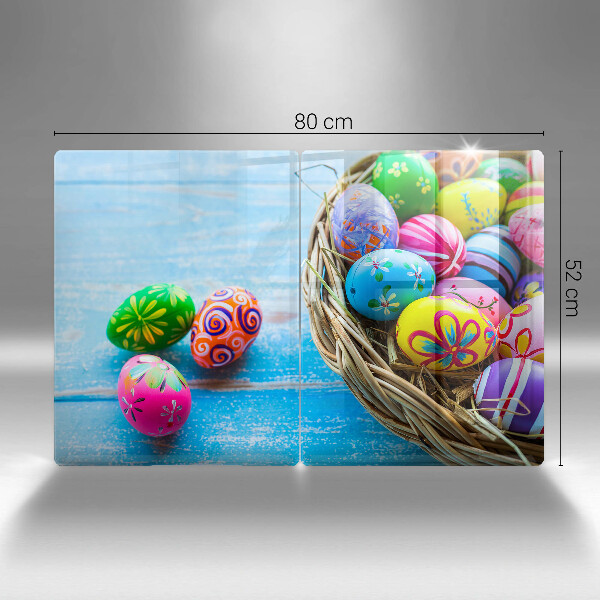 Tábua de corte de vidro ovos de páscoa