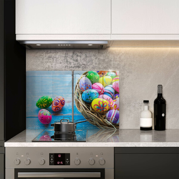 Tábua de corte de vidro ovos de páscoa