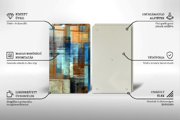 Tábua de vidro Fundo pintado