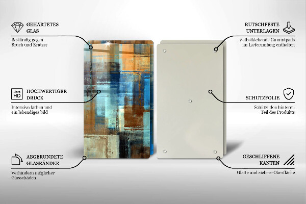 Tábua de vidro Fundo pintado