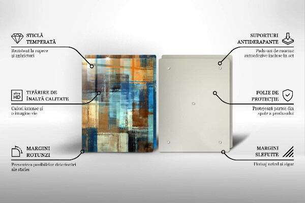 Tábua de vidro Fundo pintado