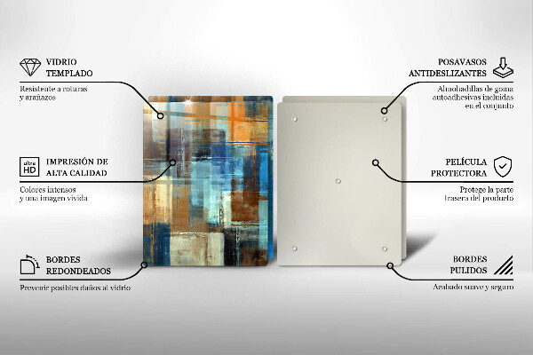 Tábua de vidro Fundo pintado