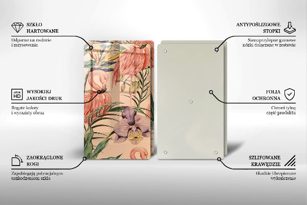 Tábua corte Ilustração de flamingos