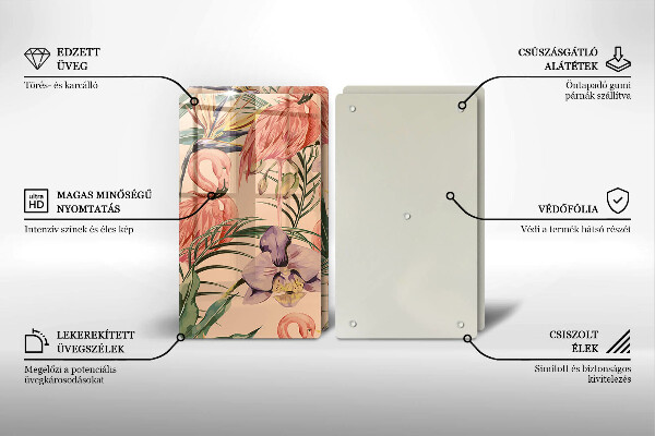 Tábua corte Ilustração de flamingos