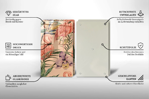 Tábua corte Ilustração de flamingos