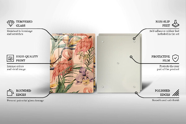 Tábua corte Ilustração de flamingos