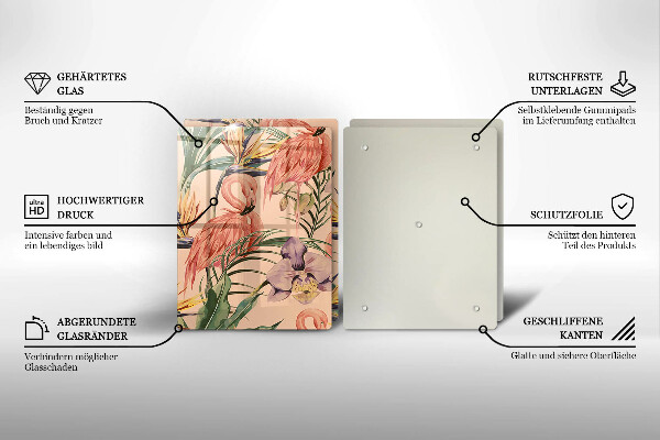 Tábua corte Ilustração de flamingos