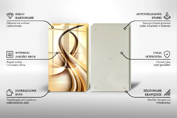 Tábua de corte de vidro Fumaça abstrata