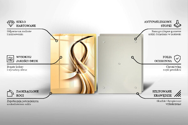 Tábua de corte de vidro Fumaça abstrata