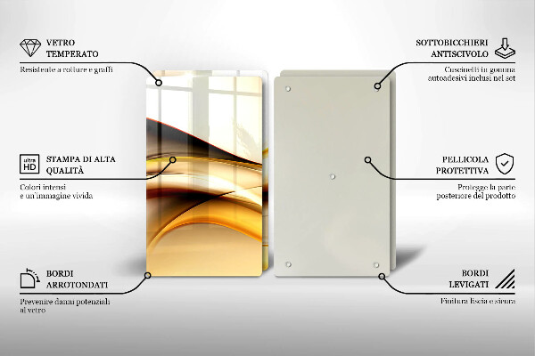 Tábua de corte Linhas de fumaça abstratas