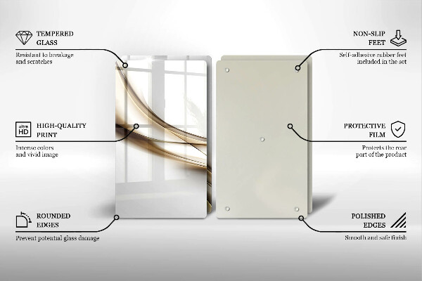 Tábua cozinha Abstração de linhas suaves