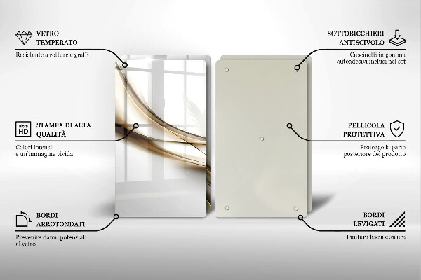Tábua cozinha Abstração de linhas suaves